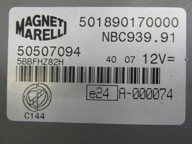 Alfa Romeo 159 immobiliser doboz 50507094