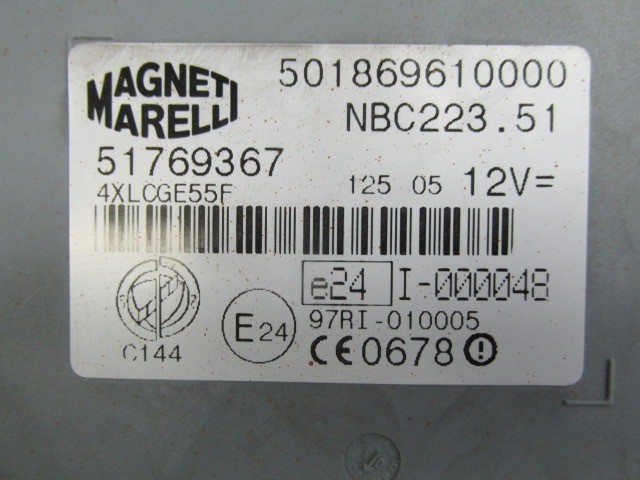 Fiat Doblo immobiliser doboz 51769367