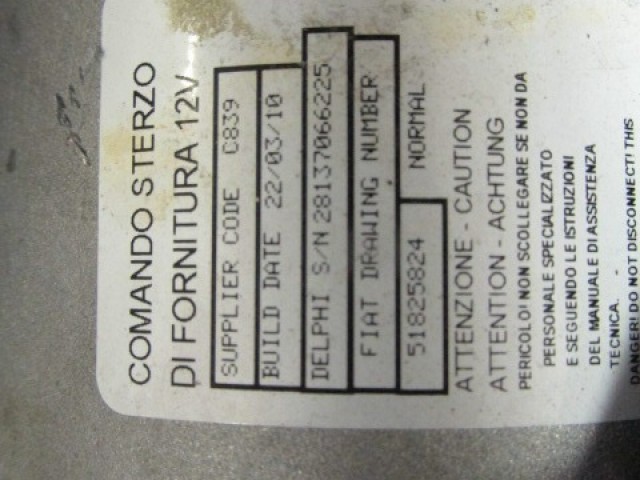 Lancia Ypsilon 2003-2011 elektromos kormányszervó 51825824