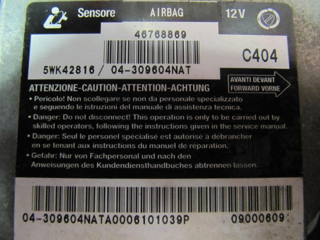 Fiat Brava, Bravo légzsák indító elektronika 46768869