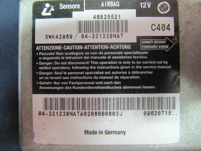 Fiat Stilo légzsák indító elektronika 46835521