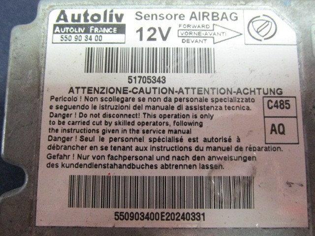 Fiat Doblo I. 2000-2005 légzsák indító elektronika 51705343