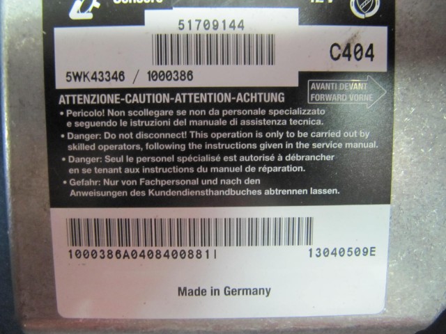 Fiat Stilo légzsák indító elektronika  51709144