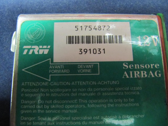 Fiat Grande Punto 51754872 számú légzsák indító elektronika 