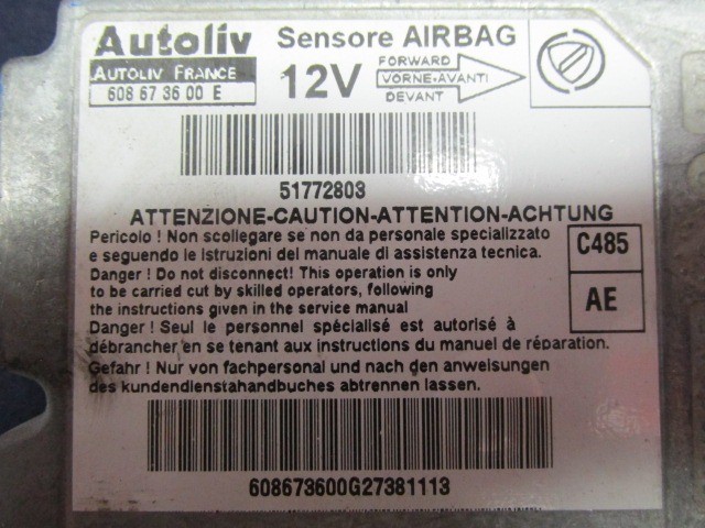 Fiat Doblo II. 2005-2009 légzsák indító elektronika 51772803