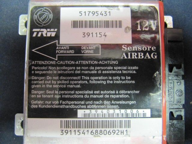 Fiat Grande Punto légzsák indító elektronika 51795431