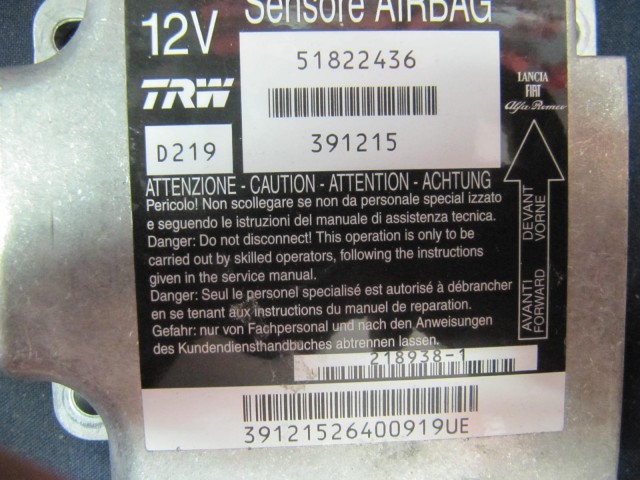 Fiat Punto II.-III. légzsák indító elektronika 51822436