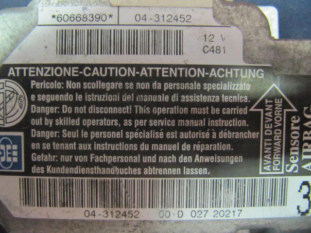 Alfa Romeo 156 légzsák indító elektronika 60668390