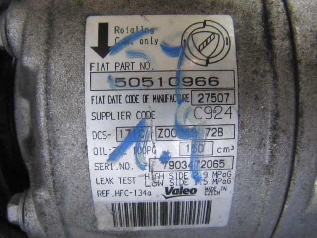 Alfa Romeo 159 1,9 Diesel klímakompresszor 50510966