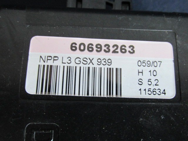 Alfa Romeo 159 jobb oldali ablakemelő vezérlő 60693263