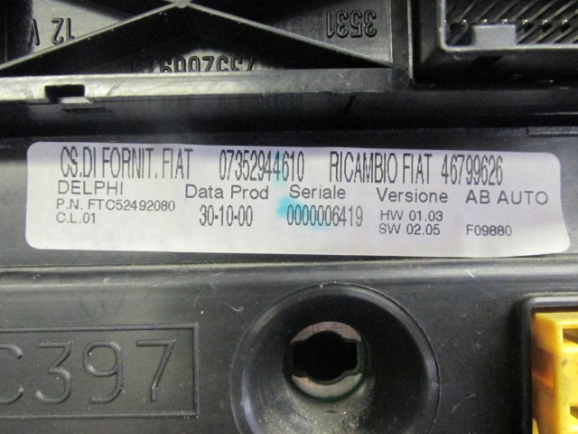 Alfa Romeo 147  manuális fűtéskapcsoló 735294461