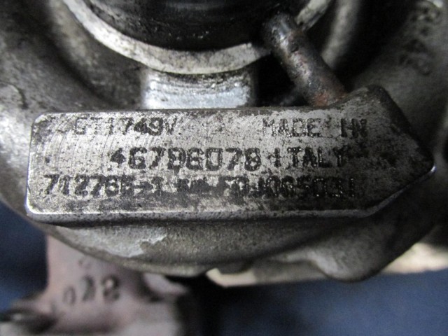 Fiat Stilo/ Multipla , Alfa Romeo 147/156  és Lancia Lybra 46786078 számú turbó 