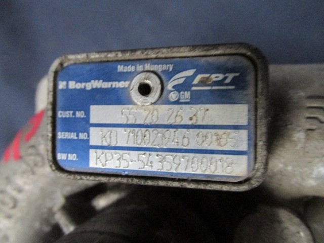 Fiat Grande Punto/500/Fiorino/Qubo  55202637 számú turbó 