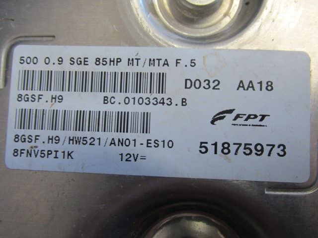 69332 Fiat 500 900cm TwinAir motorvezérlő szett 51875973