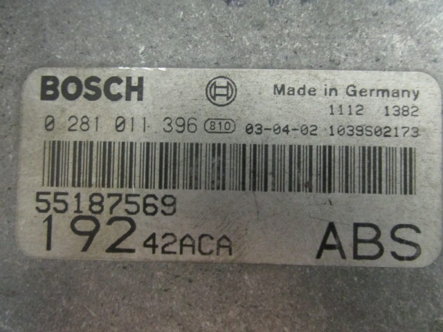 71901 Fiat Stilo 1,9 Jtd motorvezérlő szett 0281011396