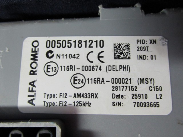 71944 Alfa Romeo Mito 1,4 benzin motorvezérlő szett 