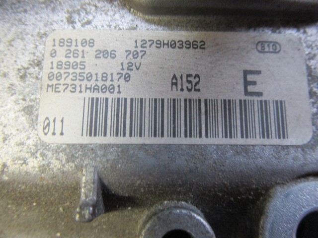 157 Alfa Romeo 147 2,0 benzin motorvezérlő szett 0261206707