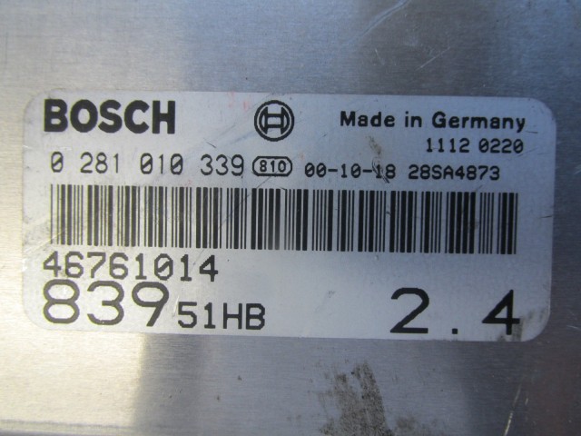 72107 Lancia Lybra 2,4 Jtd motorvezérlő 0281010339