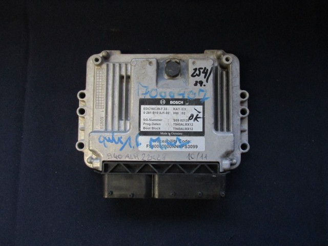 72101 Alfa Romeo Giulietta 1,6 Jtd motorvezérlő 0281B100J1-02