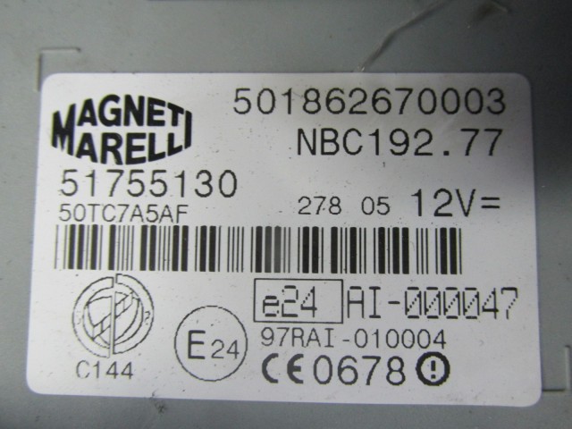 72153 Fiat Stilo 1,9 Jtd motorvezérlő szett 0281012862