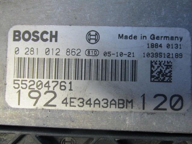 72153 Fiat Stilo 1,9 Jtd motorvezérlő szett 0281012862