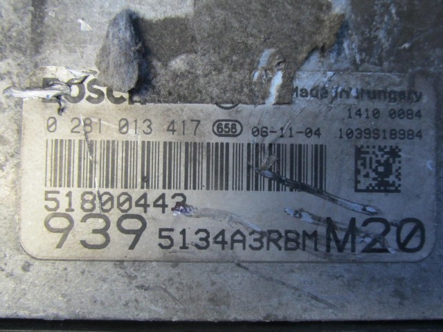 72131 Alfa Romeo 159  2,4 Jtd motorvezérlő szett  0281013417