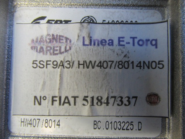 72163 Fiat Linea 1,6 benzin motorvezérlő szett 51847337