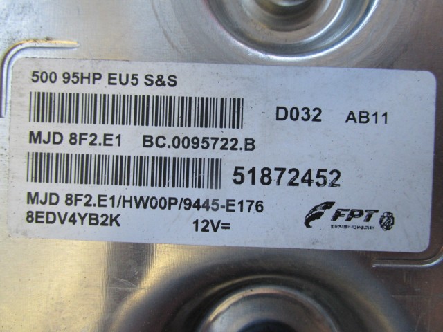 Fiat 500 1,3 16v Diesel motorvezérlő 51872452
