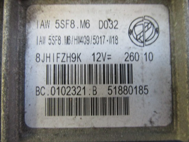 Fiat Panda II. 1,1 benzin motorvezérlő 51880185