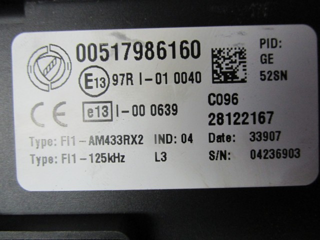 72480 Fiat Grande Punto 1,2 8v benzin motorvezérlő szett 51798649