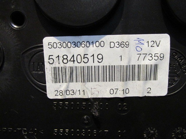 Fiat Punto Evo 51840519 számú óracsoport