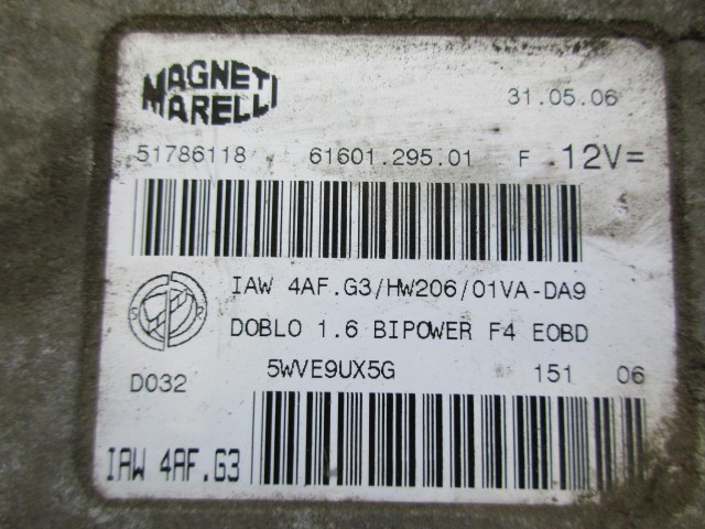 Fiat Doblo II. 1,6 bipower motorvezérlő 51786118