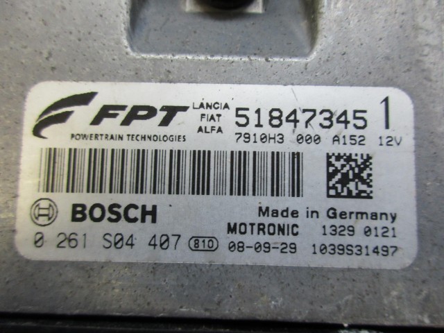 71943 Alfa Romeo MiTo 1,4 16v benzin motorvezérlő szett 51847345, 0261S04407