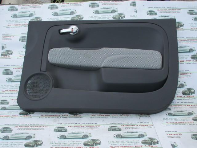 Kárpit59 Fiat 500 fekete fehér kockás, jobb oldali ajtókárpit