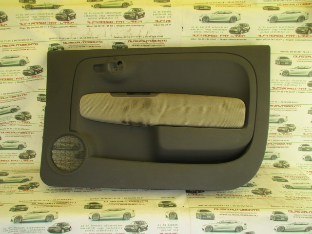 Kárpit100 Fiat 500 fekete fehér kockás, szövet, jobb oldali ajtókárpit