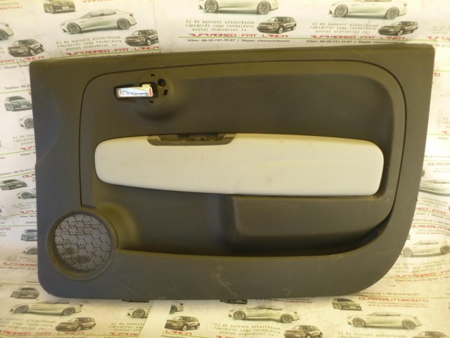 Kárpit586 Fiat 500  szürke színű bőr jobb első ajtókárpit