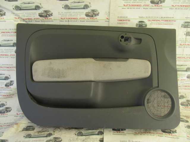 10767 Fiat 500 fekete fehér kockás, szövet, bal első ajtókárpit