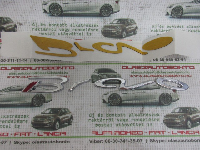 Fiat Bravo utángyártott új felirat, piros 51806825