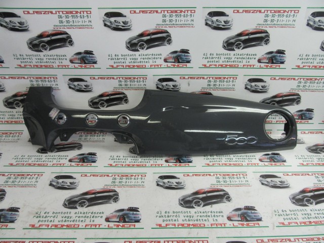 Fiat 500 735445997 számú,jobb oldali, sötét szürke színű műszerfalpárna betét