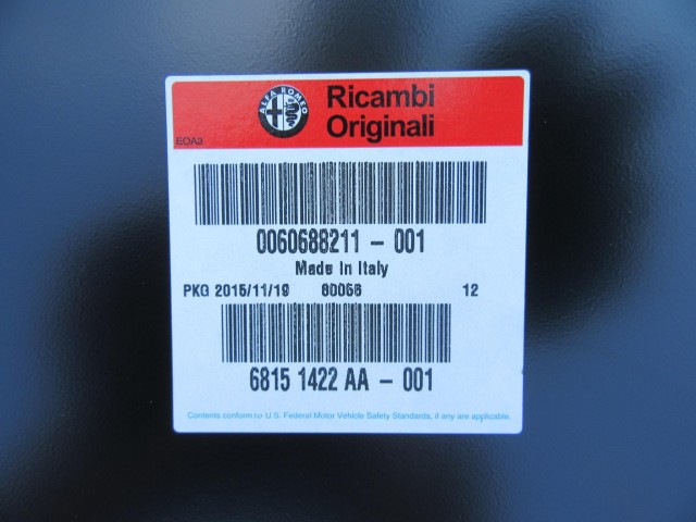 Alfa Romeo 159, Brera, Spider gyári új, jobb első sárvédő 60688211