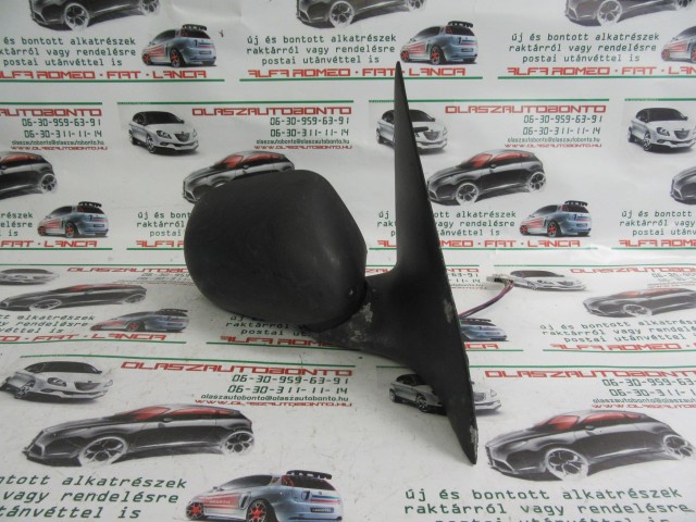 Fiat Bravo matt fekete színű, elektromos, jobb oldali tükör