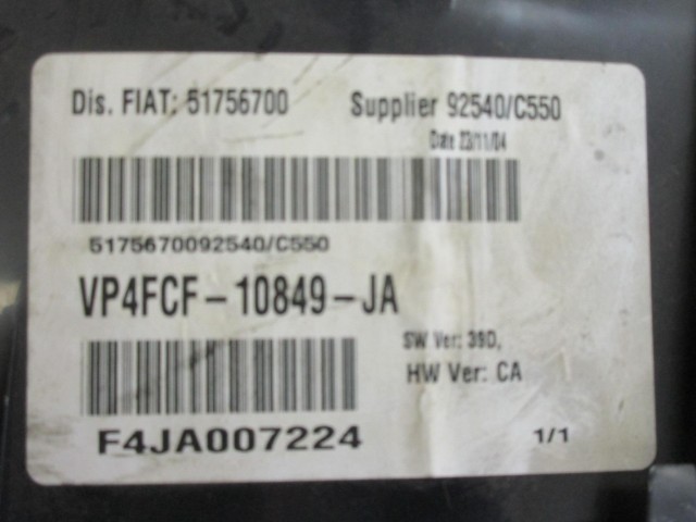 Fiat Stilo Diesel óracsoport 51756700