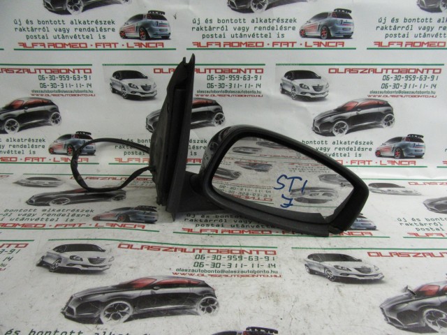 Fiat Stilo 5 ajtós zöld színű, elektromos, jobb oldali tükör a képen látható sérüléssel