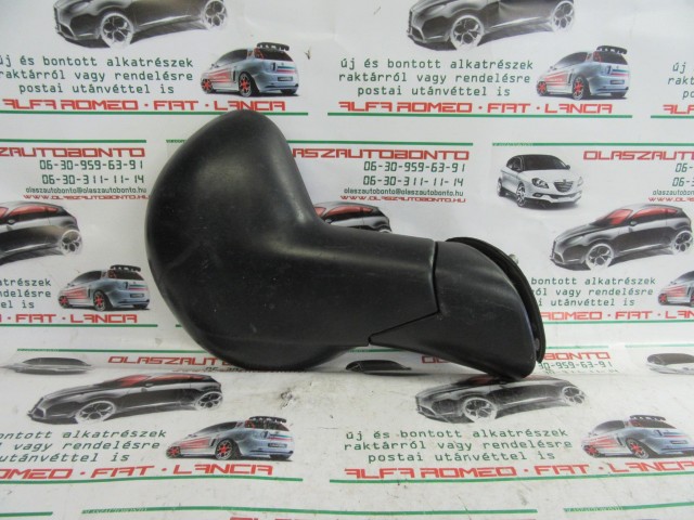 Fiat Multipla matt fekete színű, elektromos, jobb oldali tükör a képen látható sérüléssel