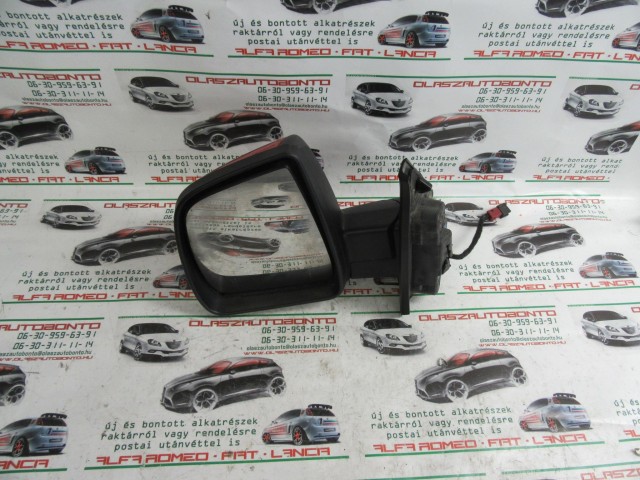 Fiat Doblo III. piros színű, elektromos, bal oldali tükör 