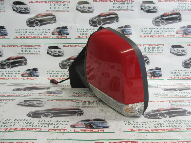 Fiat Doblo III. piros színű, elektromos, bal oldali tükör 