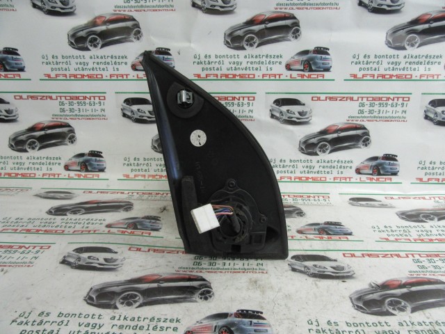 Fiat Panda II. fekete színű, elektromos, bal oldali tükör