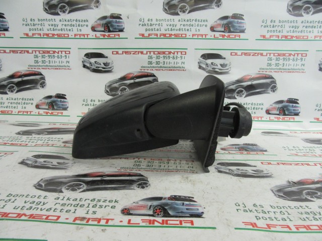 Fiat Panda II. fekete színű, elektromos, jobb oldali tükör