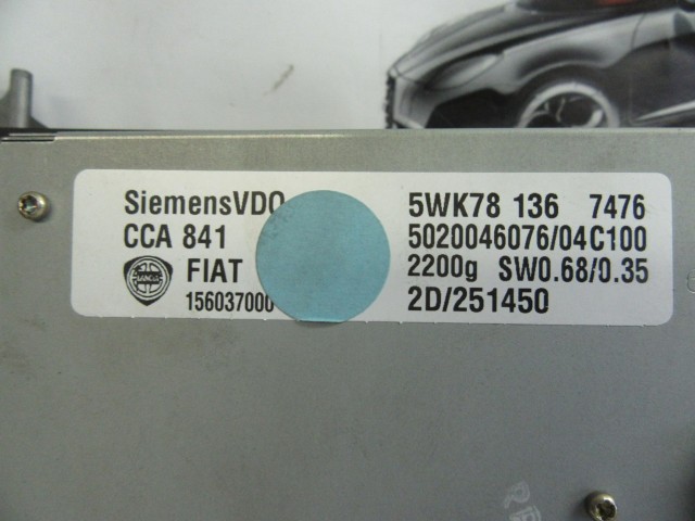 Lancia Thesis közép konzol kijelző/fűtés kapcsoló