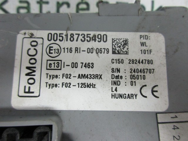 Ford Ka 51873549 számú immobiliser doboz